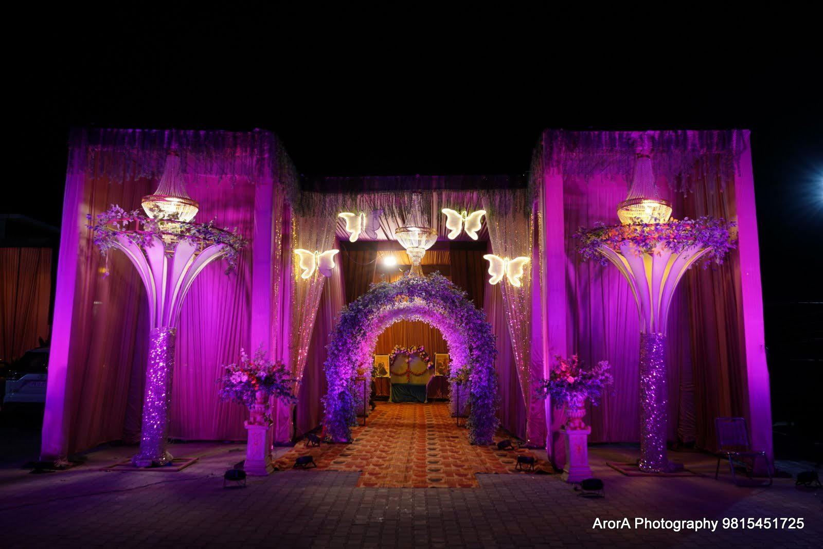Bhaura Farm Royal Crystal decorated entrance